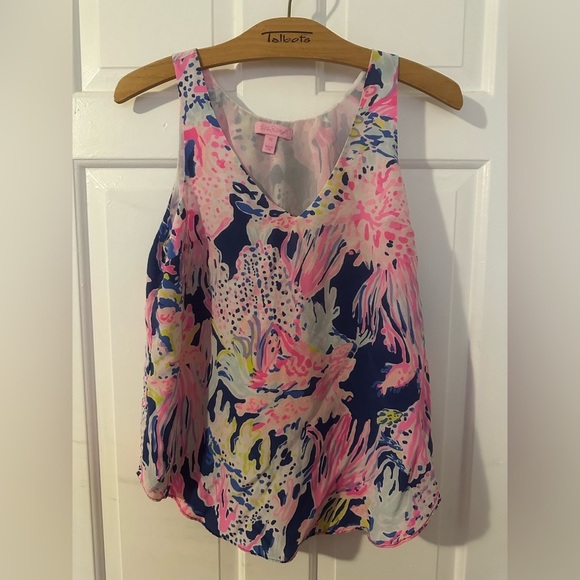 Lilly Pulitzer Under The Ocean Print Top Size XS - Picture 2 of 4